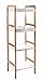 Produktbild Bambus Regal, 4 Fächer, 2 mit Rand aus MDF, Materialmix natur-weiß, Höhe 110 cm