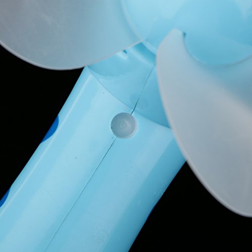 Sichere Portable Handkurbel Mini-Ventilator Elektrische Personal Fans Für Studenten Geschenk – Blau - 5