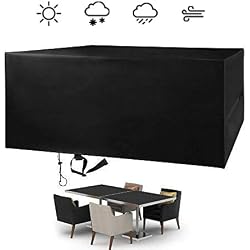 FlyLemon Housse Salon de Jardin, Protecteurs Anti-UV Imperméables De Patio De Tissu De 420D Oxford avec Dix Tailles. (180 * 120 * 74 cm)