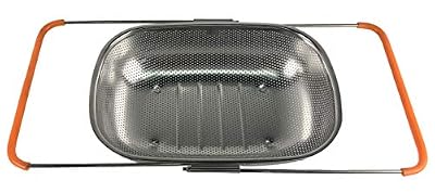 Bo Time passoire Rectangulaire en Acier Inoxydable avec Poignées Antidérapantes et Extensibles 7L - Capacit: 7L