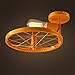 Produktbild BRIGHTLLT Deckenleuchte Retro LED amerikanischen Dorf Eisenrad Restaurant Bar Bar Kreative Kreative Gelb, 300mm