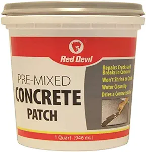 Red Devil 0644 Pre-Mixed Concrete Patch, 1 Quart, Pack of 1, Gray