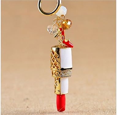 Driverder Lipstick And High Heel Shoes Drop Keychain Keychain