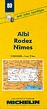 Image de Carte routière : Albi - Rodez - Nîmes, 80, 1/200000