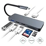 hubsteiger kaufen ebay ▶▶ 【USB C HUB】: Typ C zu HDMI 4K Adapter mit USB 3.0-Anschluss / 2 USB 2.0-Anschluss und SD / TF-Kartenleser, USB-C-Anschluss (PD, Datumsübertragung) für alle neuen MacBook / MacBook Pro 2018/2016 / 2017 und andere Geräte mit USB-C-Anschluss.
