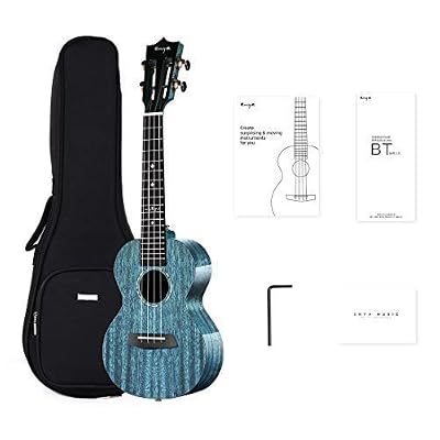 Enya EUC-MAD Concert Ukulélé Brillant Acajou 23 Pouces Essuyage Bleu avec Sac de Rembourrage 15mm Haut de Gamme