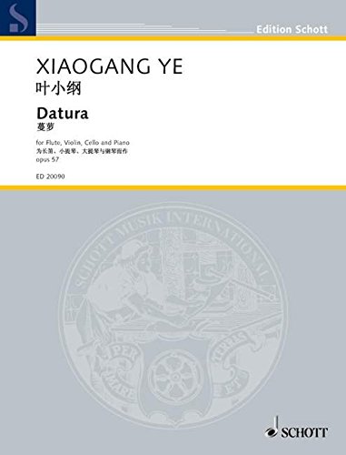 Datura: op. 57. flute, violin, cello and piano. Partition et parties.
