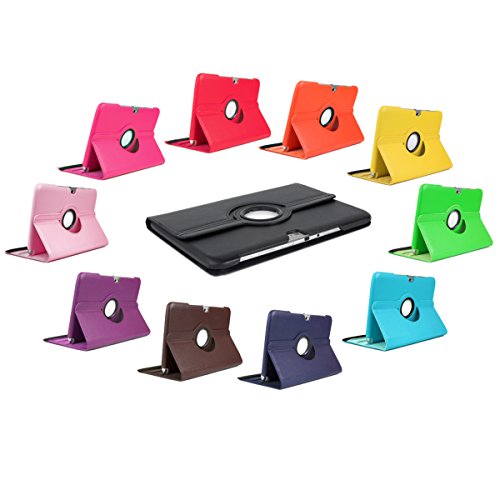 3in1 SET Note 10.1 360° PU-Leder + Folie + Pen Samsung Galaxy Note 10.1 N8000 N8010 N8020 Tasche Etui Case (Lila) - 5