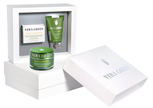 Vera Green Pack Regalo Mujer Cremas de Aloe Vera Facial y Corporal Natural - 2x50 mL