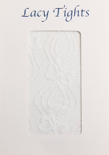 Baby girls / bigger girls white lace tights