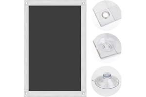 OBdeco Thermo Rollo 100% Verdunkelung Sonnenschutz Verdunkelungsrollo für Velux-Dachfenster Hitzeschutz ohne Bohren mit Saugnäpfen Schwarz 96x115cm für S08/608