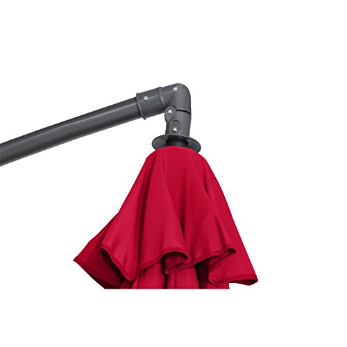 Siena Garden 336860 Ampelschirm Klassik Bezug rot Gestell grau Ø 300 cm - 5