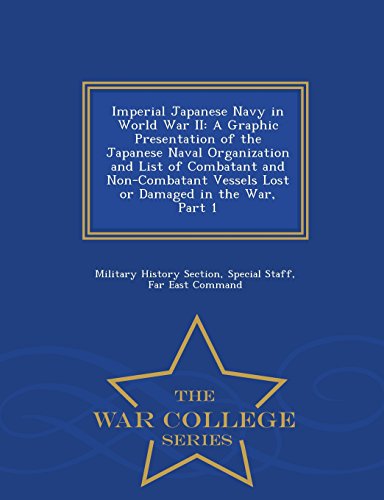 Imperial Japanese Navy in World War II: A Graphic Presentation of the Japanese Naval Organization and List of Combatant and Non-Combatant Vessels Lost ... in the War, Part 1 - War College Series