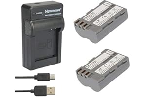 Newmowa® 2X Batería EN-EL3 + USB Cargador para Nikon EN-EL3,EN-EL3e y Nikon D50, D70, D70s, D80, D90, D100, D200, D300, D300S, D700