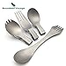 Produktbild Folding Titanium Spork Titanium Spoon Dinnerware Ultralight