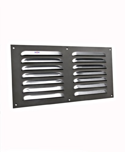 Lüftungsgitter LG-3015 A Alu pol. 300 x 150 mm Abluftgitter Lamellengitter Wetterschutzgitter