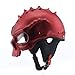 Produktbild JIE KE Helm Männer Und Frauen Elektrische Motorrad Lokomotive Doppelseitige Straße Auto Schädel Helm Persönlichkeit Coole Helm Half Helm Doppelseitige Kann Coole Mode Mitbringen (Farbe : Red)