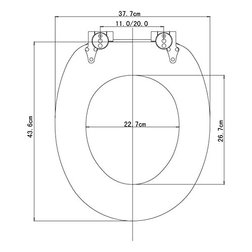 WOLTU #205 WC Sitz mit Absenkautomatik, MDF-Holzkern, , viele verschiedene Motive, aus Zink verchromt Scharniere, WS2667-1 - 7