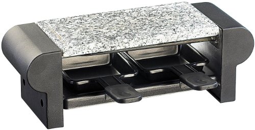 Rosenstein & Söhne Raclette für 2 mit Grillaufsatz & heißem Stein, 350 Watt - 2