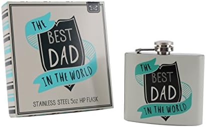 NO.1 DAD 'THE BEST DAD IN THE WORLD' HIP FLASK Fathers Day Christmas