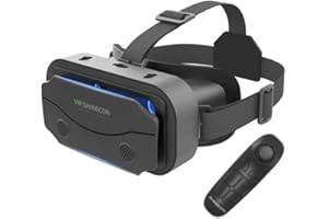VRLEKAM VR Brille für Handy mit Fernbedienung, 3D VR Glasses Virtual Reality Brille PC Unterhaltung Anti-Blaulicht fit iPhone & Android 5,0-7,2 Zoll