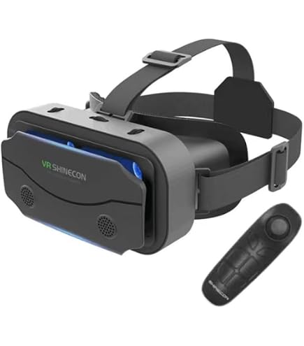 Casque VR Confortable Anti-lumière Bleue - Écran Grand Angle Réglable - Compatible Smartphones - Idéal Films 360° Et Jeux