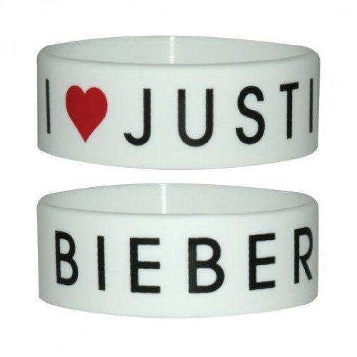Pyramid International - Justin Bieber bracelet caoutchouc I Heart by Pyramid