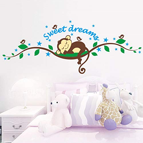 Preisvergleich Produktbild LETAMG Wandsticker Sweet Dreaming Schlafen auf den Bäumen Wandaufkleber für Kinderzimmer Wandtattoo Wandbild Kinder Kinderzimmer Schlafzimmer Dekoration