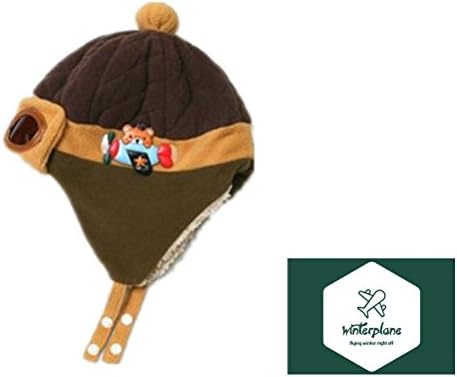 Winterplane Unisex Winter Hat Warm Cap Hat Beanie Pilot Aviator Crochet Earflap Hats (Brown/Coffee/Olive Green)