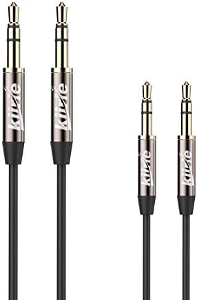 Audio Cable Kiirie 2-Pack (3.3ft/1m, 6.6ft/2m) 3.5mm Stereo Premium Auxiliary Aux Cable for Beats Headphones, iPhones,iPods, iPads, Home / Car and More