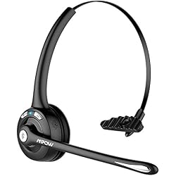 Auriculares Bluetooth de Diadema Inalámbrico con Micrófono, 13 Horas de Conversación de Calidad, Mpow Auriculares Manos Libres con Cancelación de Ruido para Telefono Fijo Skype VoIP Recepcionista