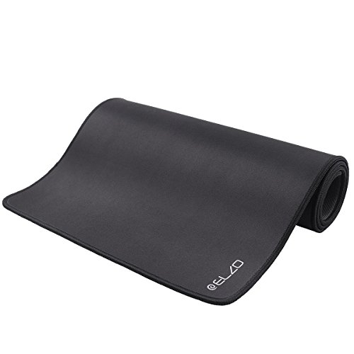 Elzo Mauspad Extra Groß Gaming Mouse Mat Geeignet für Tastatur und Maus Rutschfester Gummibestand Mousepad Mousepad mit strukturierter Oberfläche und genähten Rändern 90 x 30 x 0.4cm Schwarz - 3