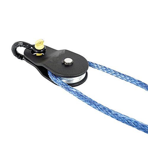 Preisvergleich Produktbild Vanyda Flaschenzug Hebezug Kettenflaschenzug Seilzug Kran Seilzug ,Rotek Umlenkrolle für Seilzüge und Seilwinden Seilrolle Mobile Pulley ,Schwarz