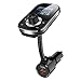 Produktbild HY90 Bluetooth FM Transmitter 5V/2.4A Quick Charger 3.0 KFZ Auto Wireless mp3 Player Audio Radio Adapter freisprecheinrichtung mit 2 USB Ladegerät, 1.7 Zoll LED Anzeige für iOS und Android Geräte