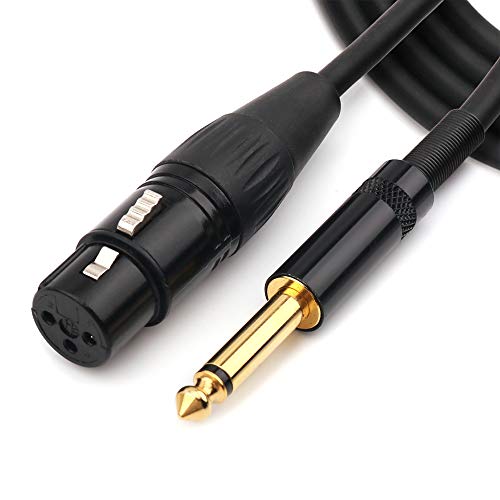 NANYI 3.5mm (1/8 pouce) TRS stéréo mâle à XLR femelle câble d'interconnexion audio, convient pour iPod, téléphone portable, haut-parleurs actifs, scène, DJ, console audio studio, 1,5 M (5FT)