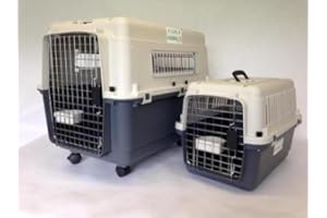 LUXE AIR Grehge e IATA approved pet carrier for flight medium 32" with wheels