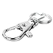 Produktbild A-szcxtop 10 Stück Ring Schlüsselanhänger Metall Hummer Clip schwenkbar Verschlüsse Key Split Ring