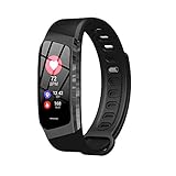 samLIKE Smartwatch Pulsuhren Bluetooth Fitness Uhr 丨 Blutdruck Rekord 丨 Schrittzaehler 丨 Kalorienzähler 丨 Anruferinnerung 丨 Remote Shoot 丨 Kompatibel mit Android und iOS 丨 für Herren Damen (❤️ Schwarz)