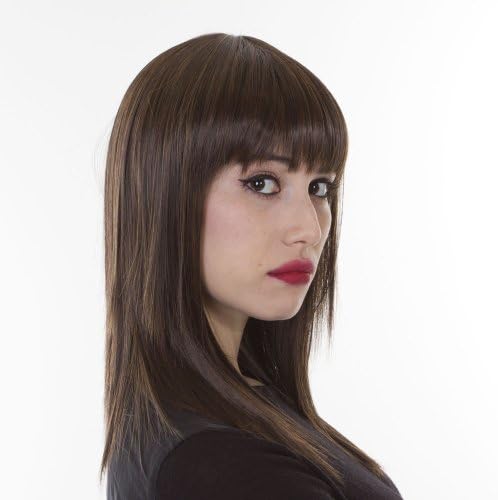Ladies Straight Mid Length Razored Brunette 'Short Dallas' Wig | Jessie J Wig | Kelly Rowland style