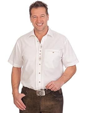 H1620 - Trachten Herren Hemd mit 1/2 Arm - weiß
