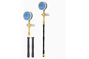 SPXMQSS Kit Professionale per Pulizia Pannelli Fotovoltaici - Spazzola Rotante per Auto e Camion, Kit Di Lavaggio