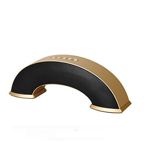 Preisvergleich Produktbild Neuer Regenbogen-Bluetooth-Sprecher, Personifizierter Erhöhter Bass Und HD Klingen Drahtloser Bluetooth-Stereolautsprecher Mit Eingebautem Mic Und TF-Karten-Schlitz Für Iphone Ipad PC-Mobiltelefon,Gold