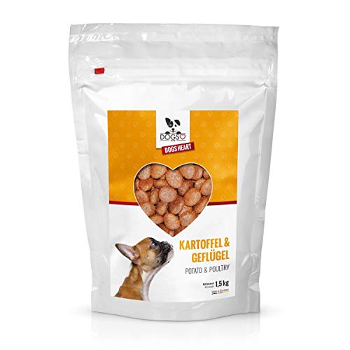 Comida para perros Dogs-Heart de ave y patatas, con alto porcentaje de carne, sin cereales e hipoalergénico, en seco (1,5 kg / 5 kg / 15 kg / 3 x 5 kg)