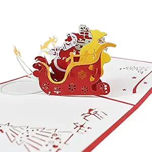 WorldCare 3D Pop Up Christmas Cards Greeting Holiday Cards with Envelope Xmas Decoration Ornament Xmas Tree Snow Pattern Cards New Year Holiday Festivals Gift-Daerzy-CS-A-105102