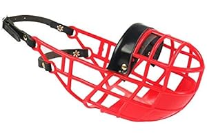 Don Pare Muzzle Model 101 In Red Drinking Always Possible Ideal For Freewheeling, Kennel, Cage, Dog Racing, Car, poison bait protection By Amathings