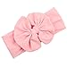 Cute Baby Girls Kids Stretch Bowknot Headband Hairband (Pink)