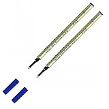 Metallspitze, Fein, blau. Doppelpack Waterman S0391920 Tintenroller Ersatz-Mine (2, blau  fine)
