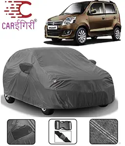 Carigiri Grey Car Body Cover for Maruti Suzuki Wagon R(Triple Stitched,Mirror Pocket,UV Resistant,Dustproof)(Models-2010, 2011, 2012, 2013, 2014, 2015, 2016, 2017, 2018)