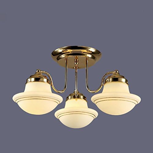 GBYZHMH Golden Top Base white ivory the shadow triple ceiling lights poor