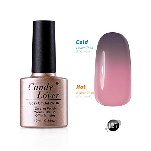 Candy Lover 10mL Soak Off LED Gel Nagellack Thermo Color Changing Gel Chameleon Shellac Polish Nagellack Farbe #127